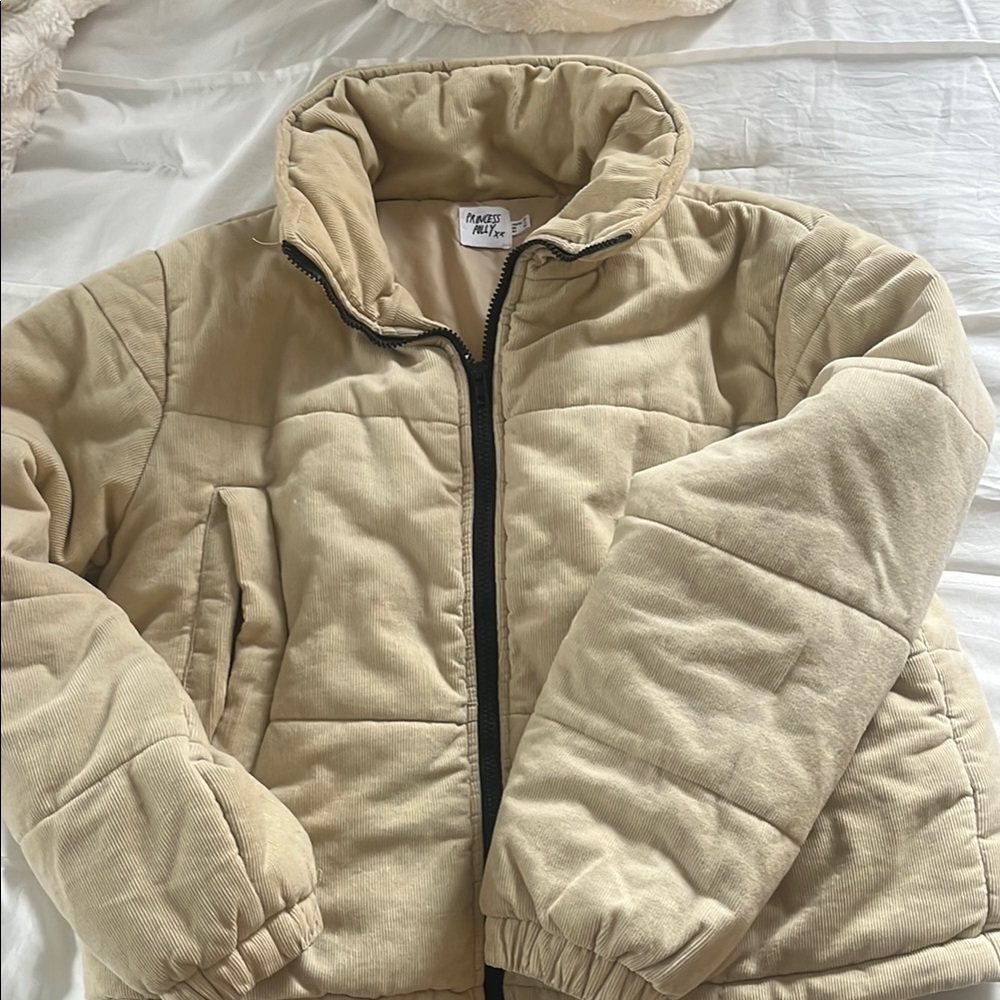 Princess Polly Tan Puffer Jacket